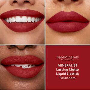 bareMinerals Mineralist Lasting Matte Liquid Lipstick In Passionate - NIB